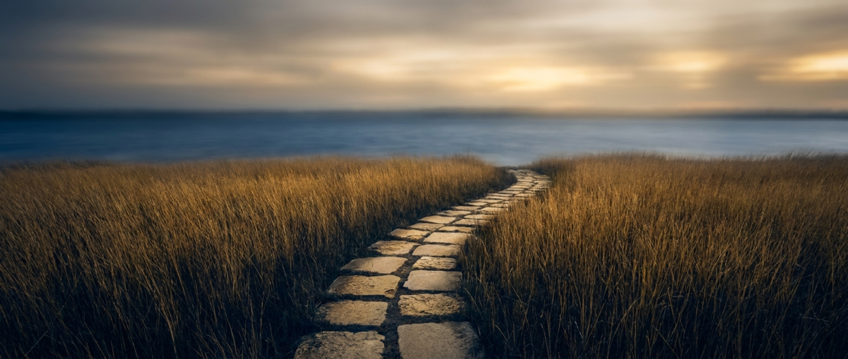 Addiction Counseling Mount Pleasant, SC — a steady stone stepping-path through marsh grass toward calm water